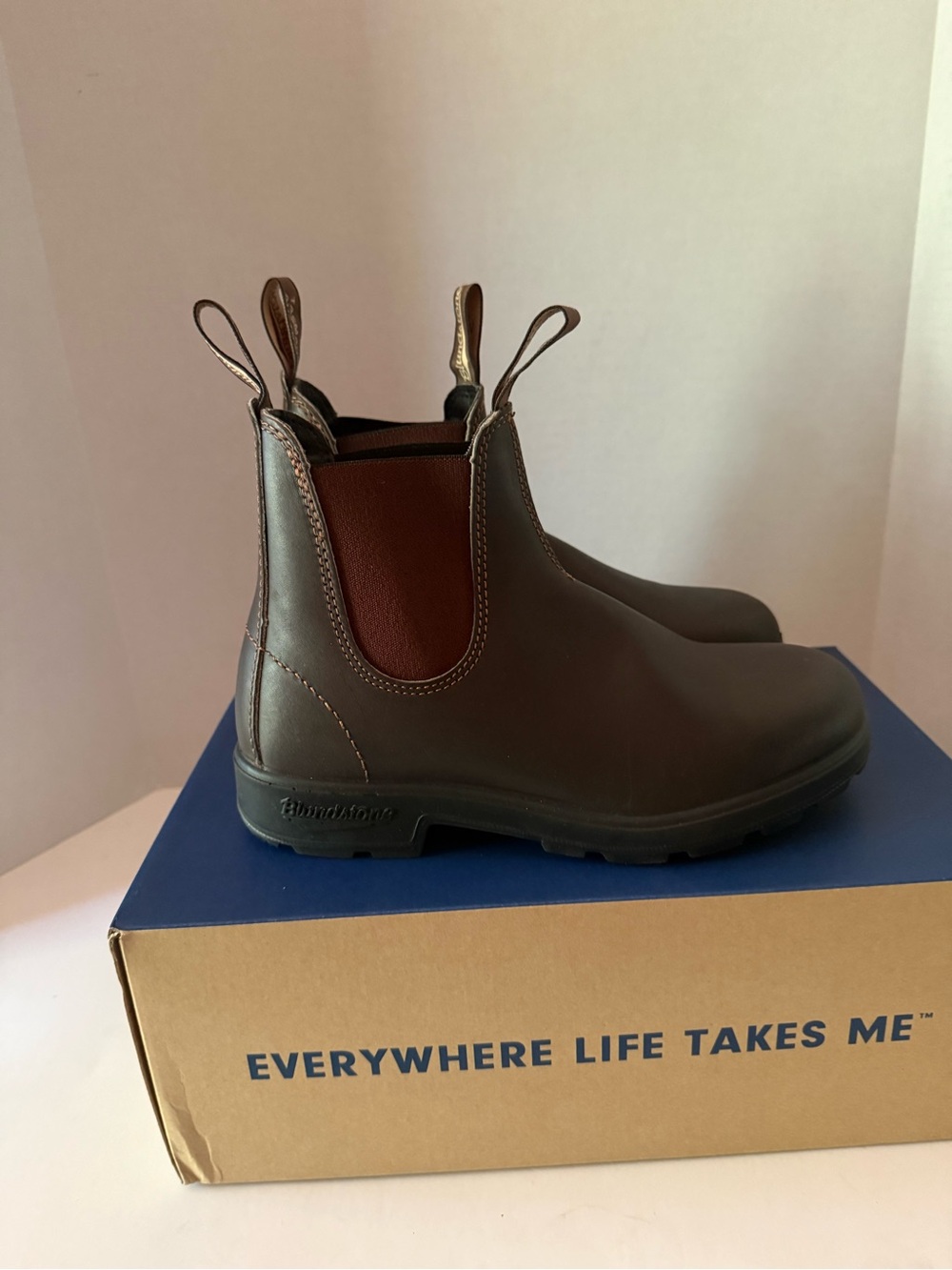 Blundstone Unisex Brown Leather Chelsea Boots US Men’s 6, US Women’s 8 NEW - Picture 4 of 8